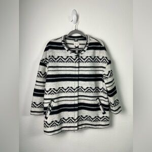 Melrose and Market Black & White Southwest Western Fall Winter Jacket Coat